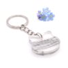 Personalizowany breloczek głowa kota z sierścią Personalizowany brelok z kotem - pamiątka z sierści pupila