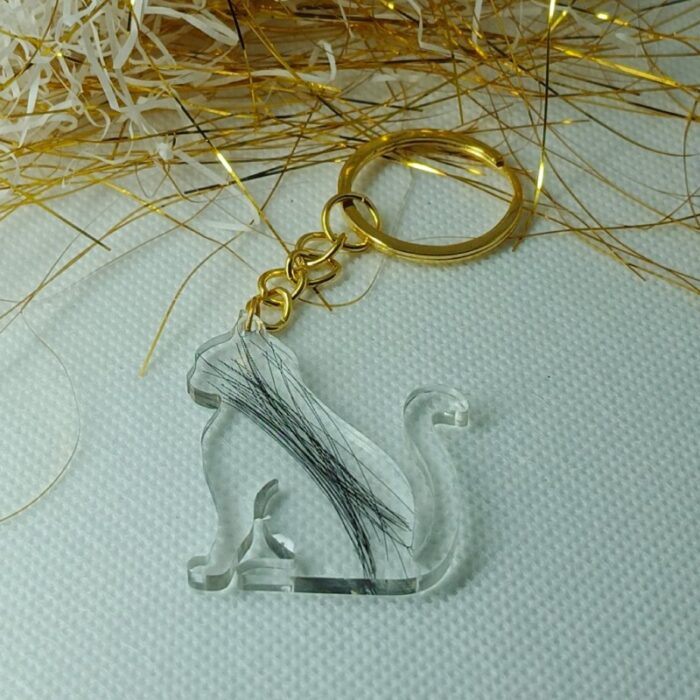 Brelok kotek z sierścią zwierząt - brelok pamięci