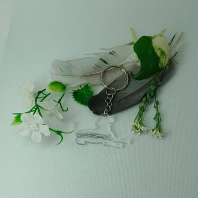 brelok w kształcie psa z sierścią