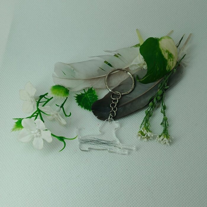 brelok w kształcie psa z sierścią