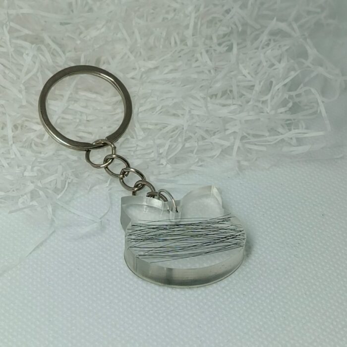 Personalizowany brelok z kotem - pamiątka z sierści pupila