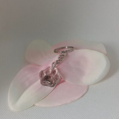 brelok łapka psa z sierścią